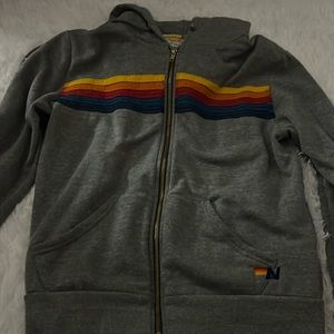 Aviator nation gray zip up, perfect condition and no stains. Worn 3 times.